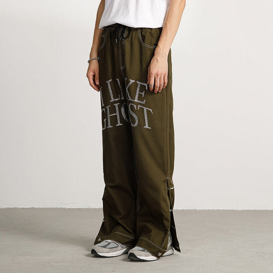Retro Flared Trousers Men And Women Hip Hop Hipster Casual Pants - BAGMODA