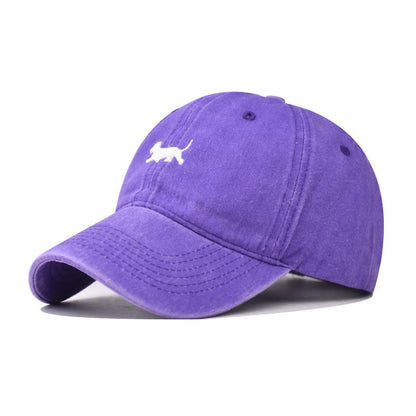 Sombrero para el sol vintage deslavado para mujer con ala curva y efecto desgastado