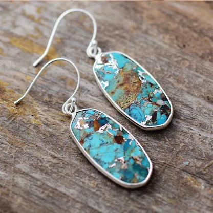 Pendientes de piedra natural de lujo, ligeros y de alta calidad, de diseño europeo y americano.