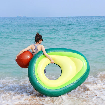 Flotador inflable gigante de aguacate para piscina, flotador para piscina, anillo de natación, piscina circular, boya de fiesta, juguete