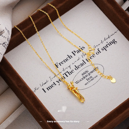 Collar de abrazo con diseño creativo de cadena de clavícula