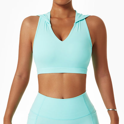 Lulu Nude Yoga Shockproof Back Sports Bra