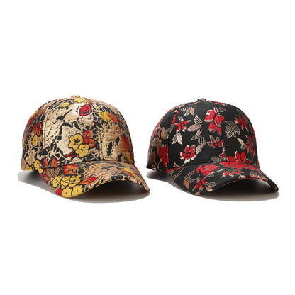 Gold Line Sonnenschutz Baseball Cap Neue florale Entenzunge