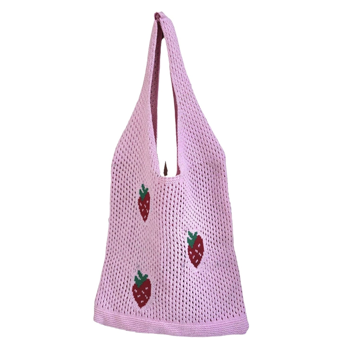 Japanese And Korean Strawberry Knitted Hollow Bag