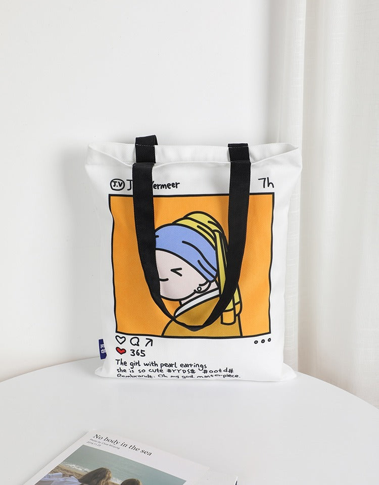 Illustration Ins Style Cute Canvas Bag