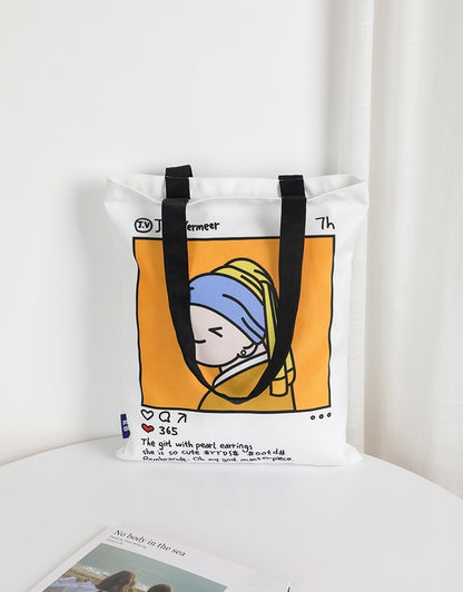 Illustration Ins Style Süße Canvas Tasche