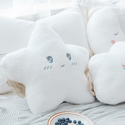 Neu Gefüllte Engel Wolke Mond Sterne Plüsch Kissen Weiche Kissen Wolke Gefüllte Plüsch Spielzeug für Kinder Baby Kinder Kissen Mädchen