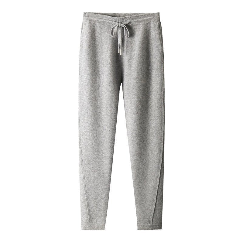 Fall Winter Men Solid Color Cashmere Pants - BAGMODA