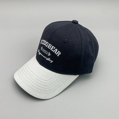 Gorra de béisbol deportiva transpirable con bordado de algodón y letras de colores simples a juego