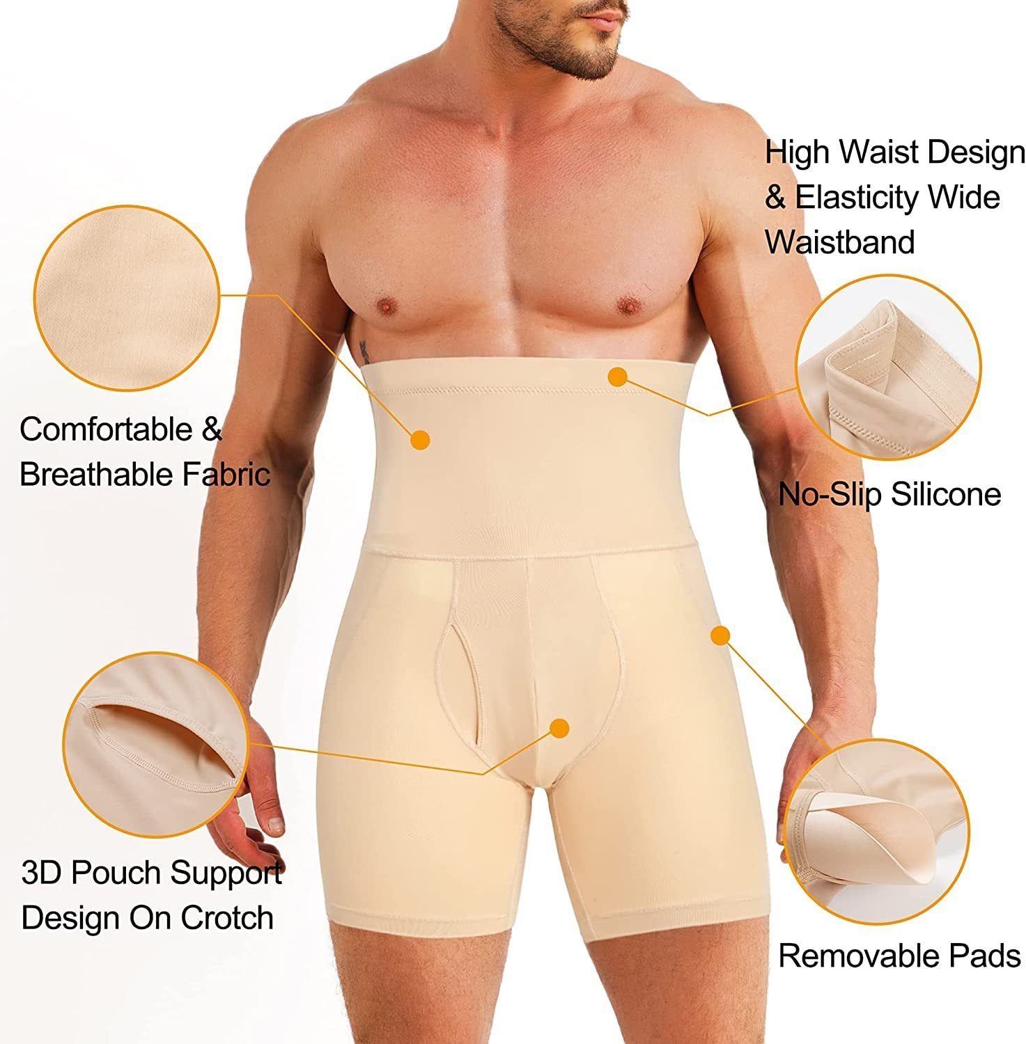 Men's Shapewear High Waist Tight Tummy Control - BAGMODA