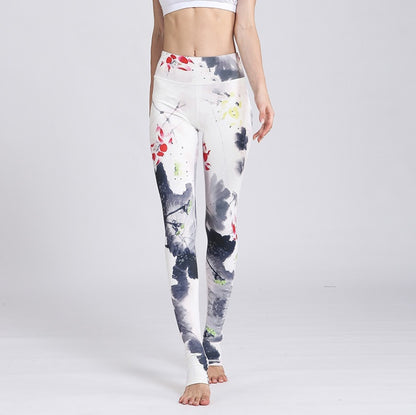Pantalones de yoga sexis para mujer, pantalones deportivos estampados de ajuste seco, pantalones elásticos para fitness, gimnasio, entrenamiento, correr, leggings deportivos ajustados, pantalones para mujer