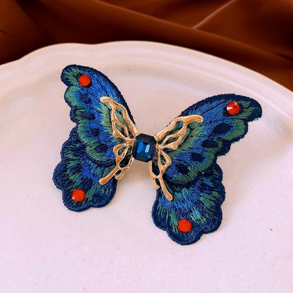 Schmetterling Diamant-besetzter offener Ring Design Sense Nischenschmuck