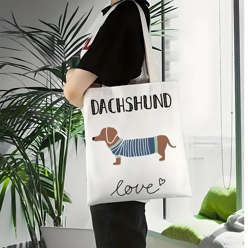 Printed Canvas Casual Tote Bag