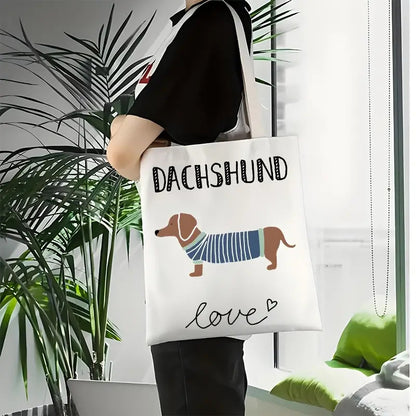 Printed Canvas Casual Tote Bag