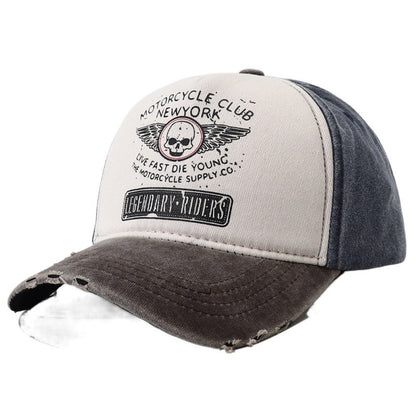 Damen-Baseballkappe aus gewaschenem Denim im Retro-Stil