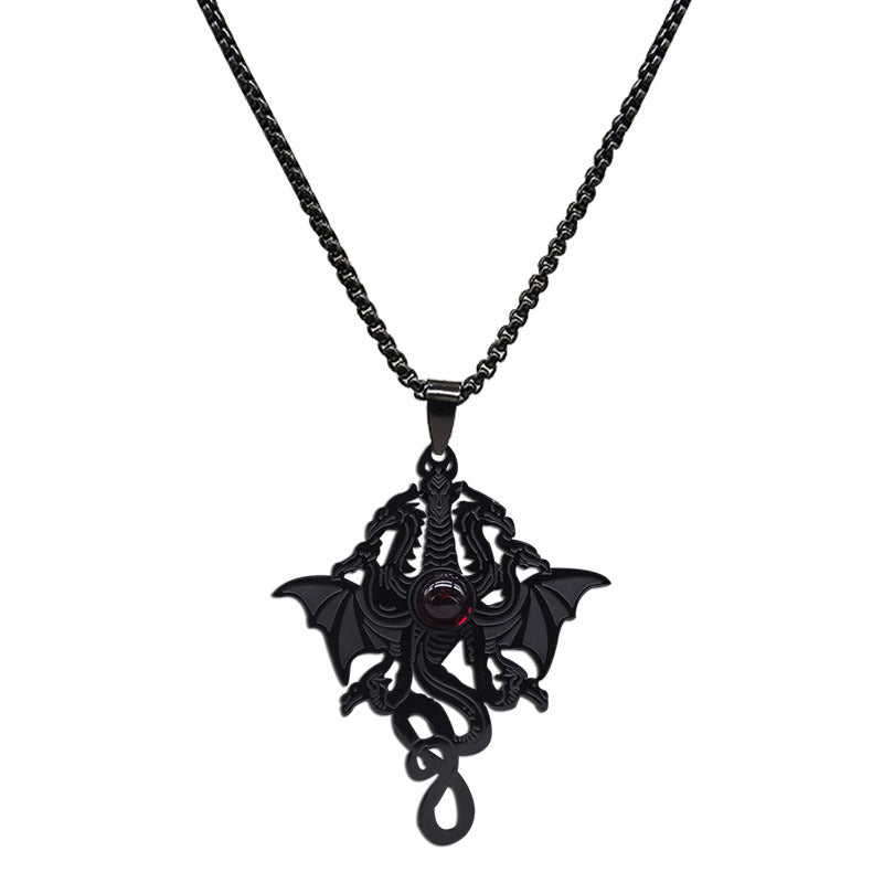 European And American Stainless Steel 304 Casting Dragon Pendant Necklace