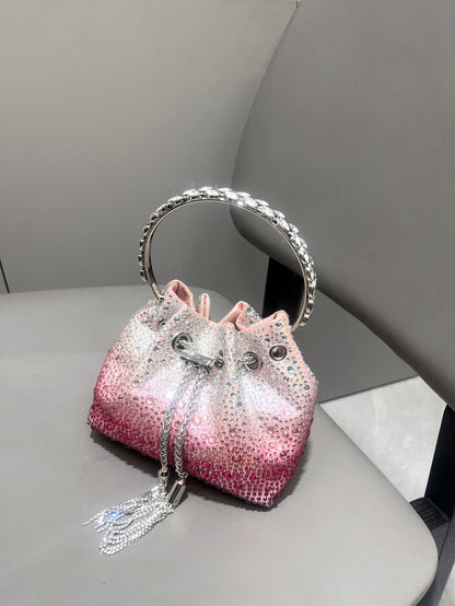 Drawstring Rhinestone Women's Bag