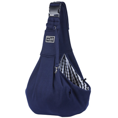 Bolso de hombro con hebilla ajustable y correa de cuadros rojos y negros para mascotas