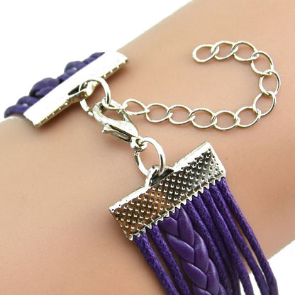 Armbänder auf der Hand Infinity Owl Pearl Friendship Multilayer Charm Lederarmbänder 