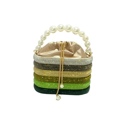 Glänzende und unflexible Strass-Abendtasche