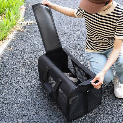 Bolsas de transporte para perros y gatos, para coche, portátiles, plegables, para viajes al aire libre, transpirables.