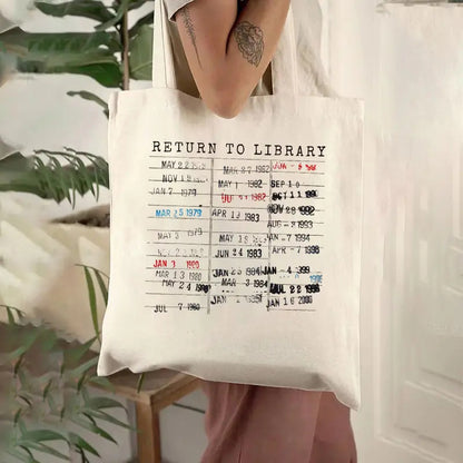 Printed Canvas Casual Tote Bag