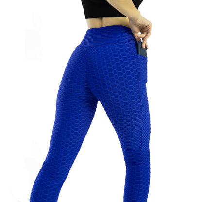 Pantalones de yoga para mujer, leggings con bolsillo para correr y deportes