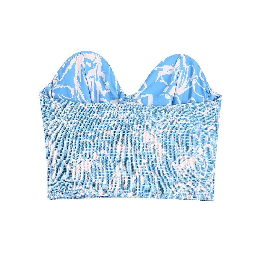 Camisola sin mangas con estampado moldeador para mujer