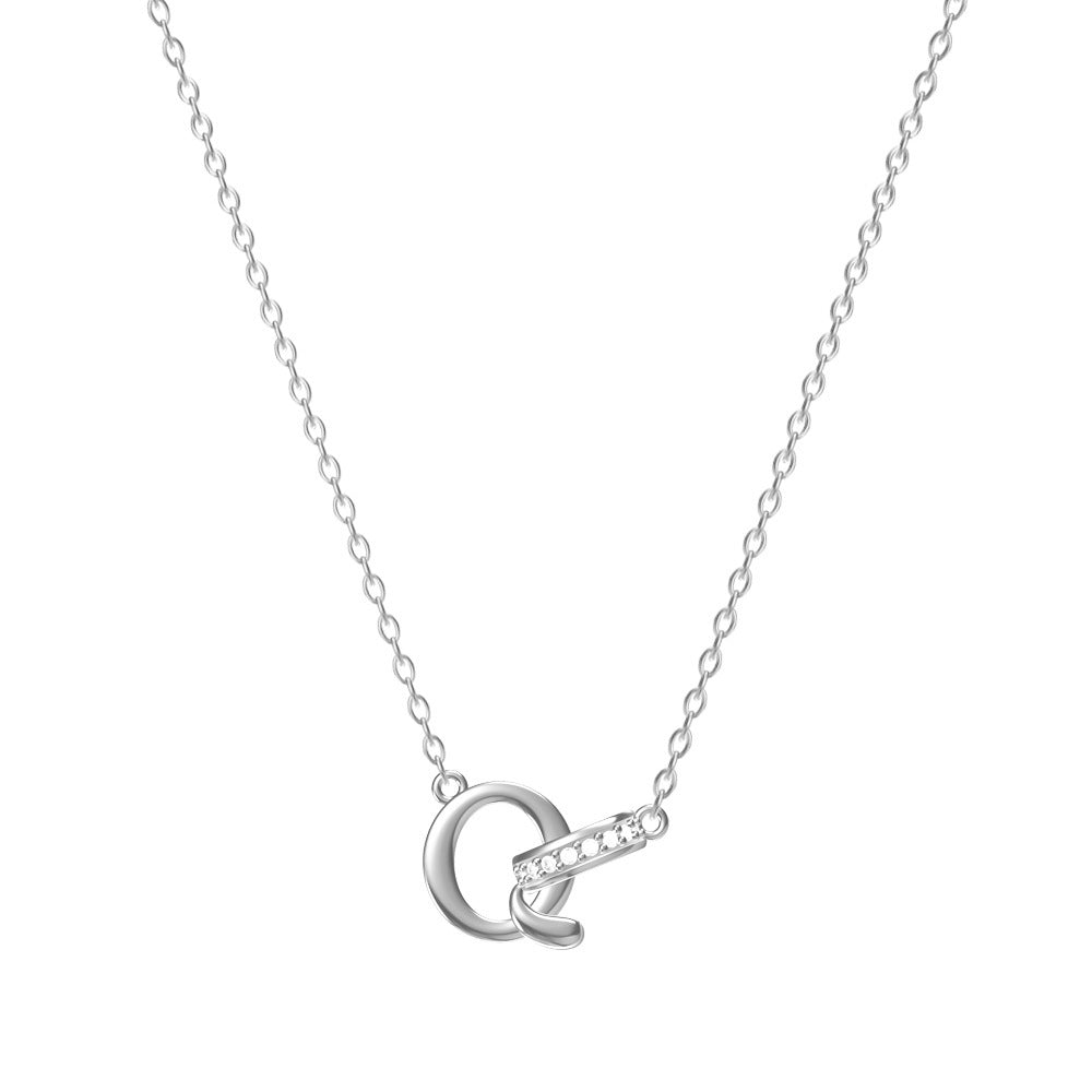 Women's 26-letter Necklace With Diamond Titanium Steel No Fading Clavicle Chain