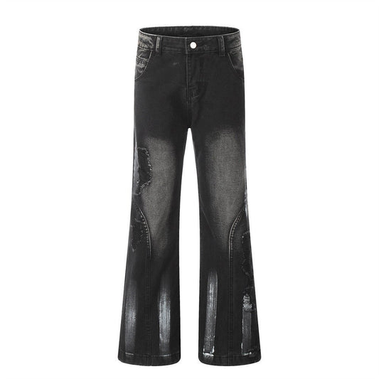 Fashion Loose Denim Bootcut Pants Men - BAGMODA