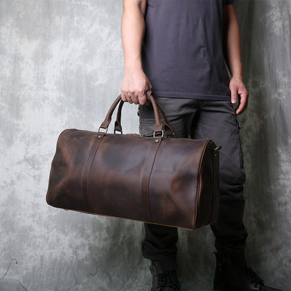Retro Pferd Leder Tragen Trolley Reisetasche