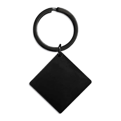 Llaveros de metal, accesorios cuadrados, regalo navideño, llavero con letras de metal.