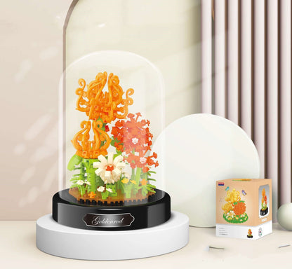 Juguetes de decoración de rosas con ensamblaje de partículas pequeñas
