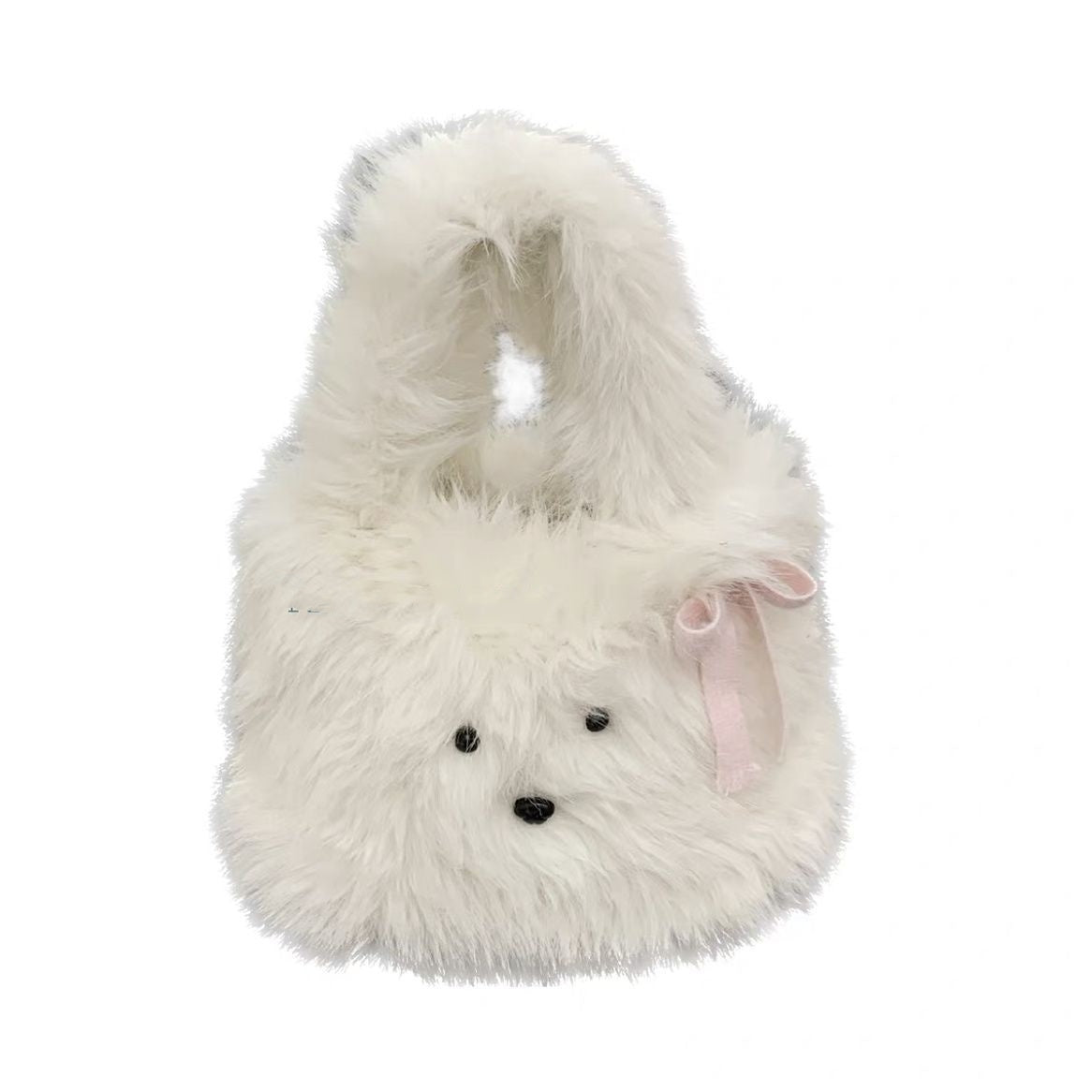 Cute Furry Puppy Bowknot Bag