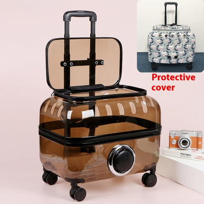 Katzentasche, tragbar, für Haustiere, Trolley, Raumkapsel, transparent, Katzengepäck