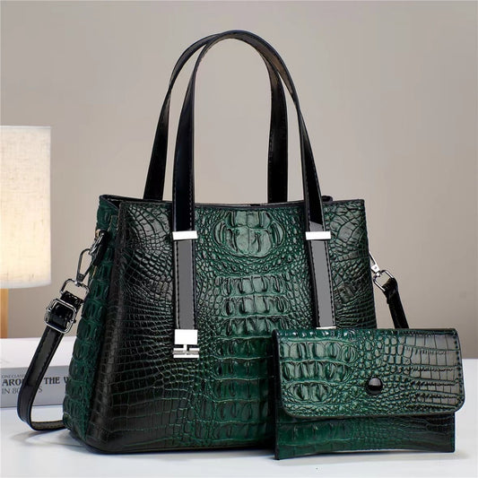 Crocodile Pattern Shoulder Bag