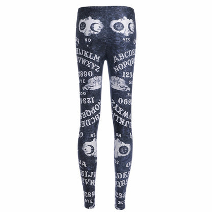 Leggings con estampado digital, medias, nueve pantalones para mujer