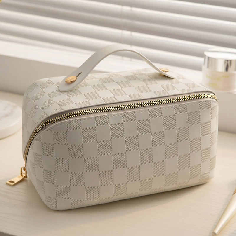 Checkered Pillow Makeup Bag - BAGMODA