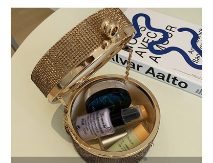 Clutch de fiesta acrílico con diamantes