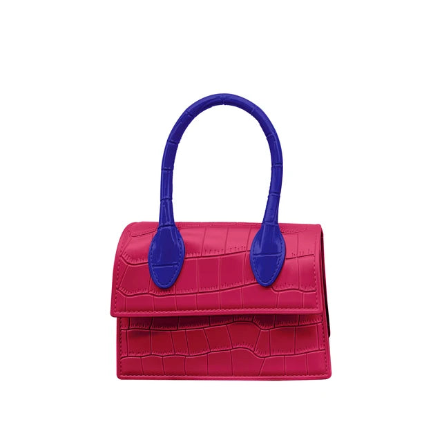 Vibrant Crocodile Pattern Jelly Mini Purse