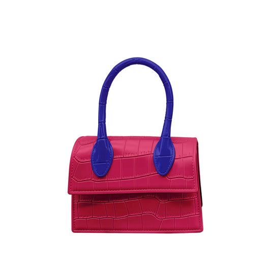 Vibrant Crocodile Pattern Jelly Mini Purse