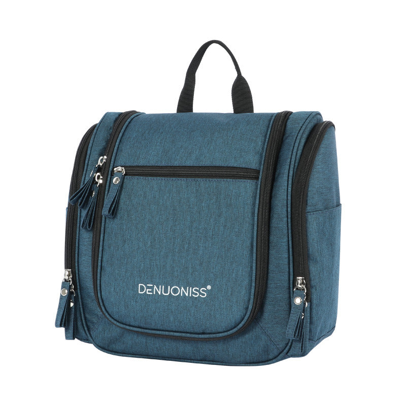 Women's travel toiletry bag with makeup mirror