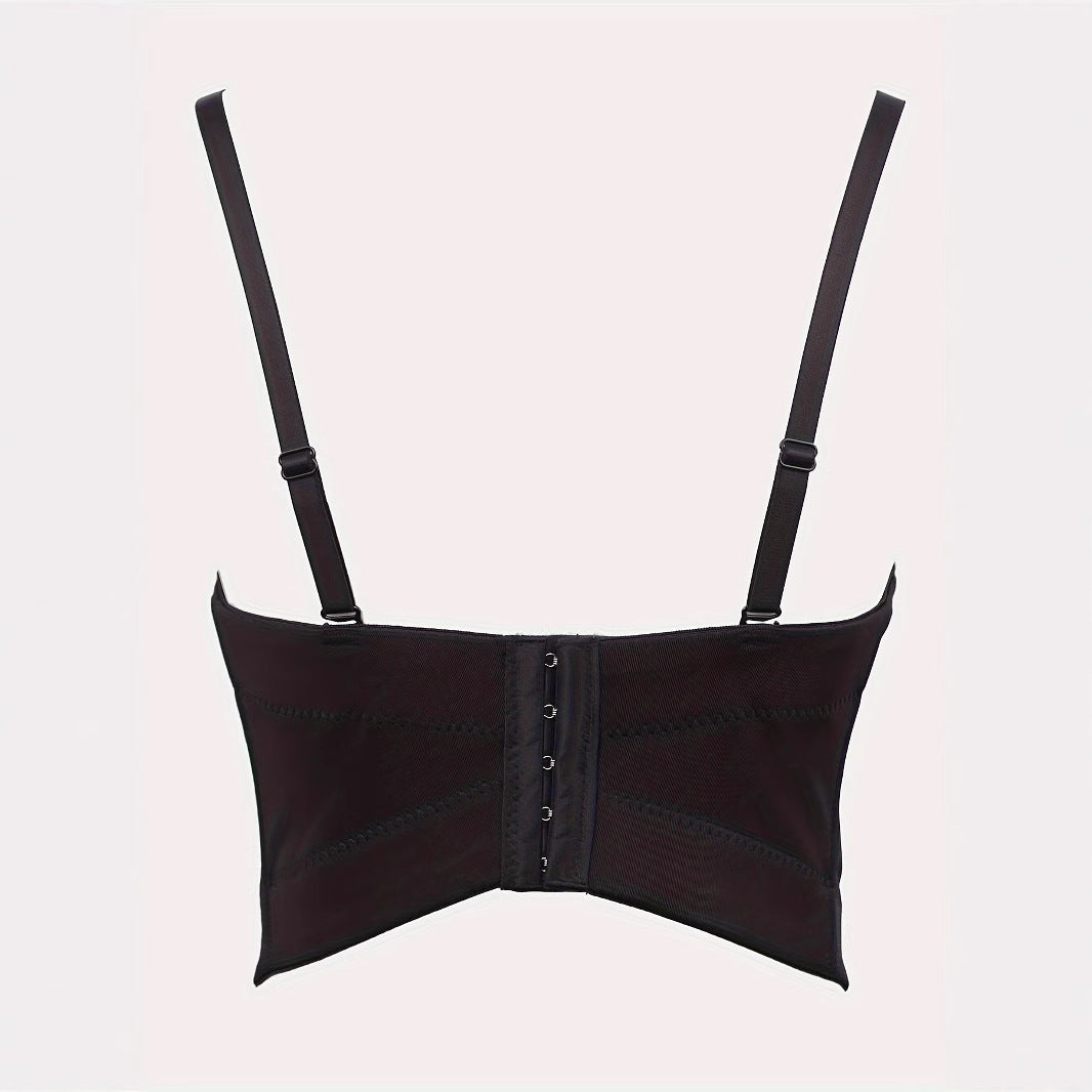 Sexy Temptation Fitted Bustier with Built-in Pads and Gathered Design
