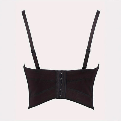 Bustier ajustado con relleno incorporado y diseño fruncido de Sexy Temptation