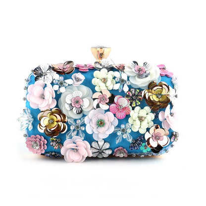 Diamonds Metal Rhinestones Beading Clutch - BAGMODA