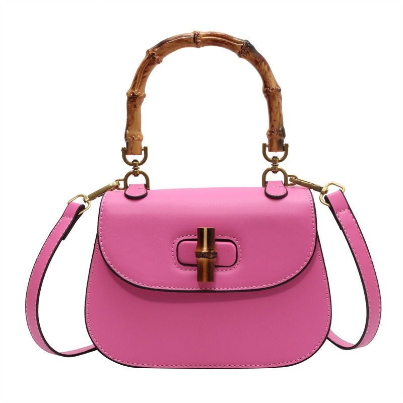 Vintage Bamboo Handle Shoulder Bag - BAGMODA