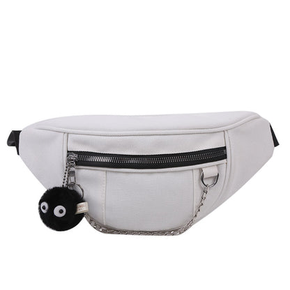 Bolso de pecho de lona de estilo oscuro japonés 