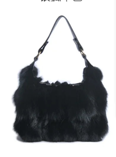 Winter Luxe Fox Fur Tote