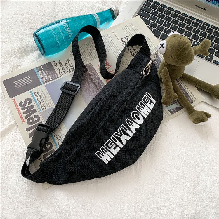 Trendy Korean Canvas Waist Bag