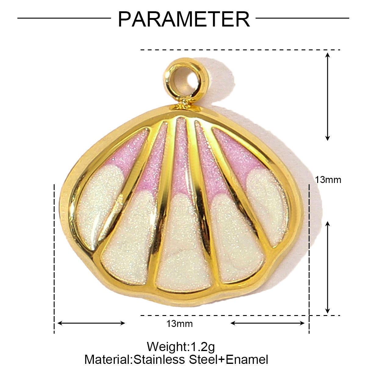 French Style Heart Shell Starfish Diy Titanium Steel Pendant